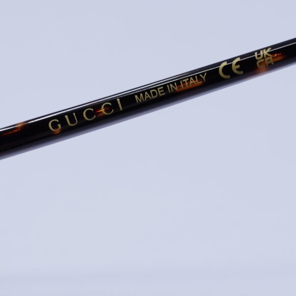 Gucci GG1360O 002 Eyeglasses Dark Havana 53mm Cat Eye Frame - Picture 8 of 12